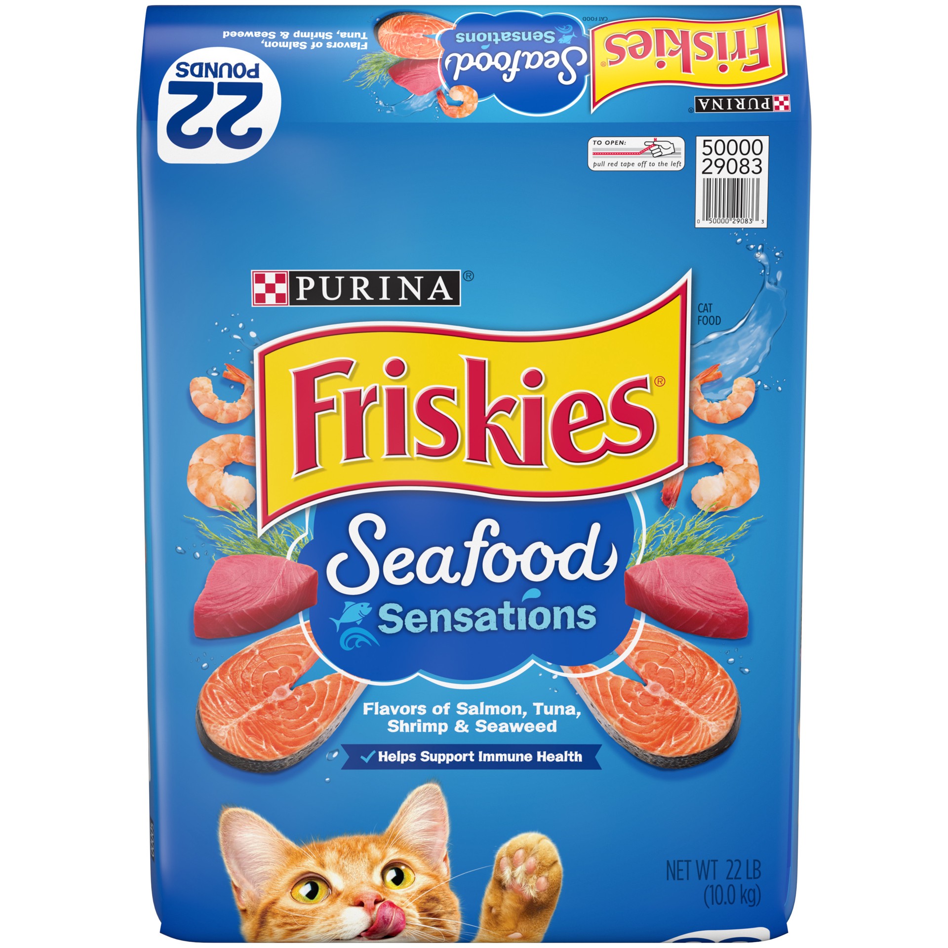 slide 1 of 9, Friskies Purina Friskies Dry Cat Food, Seafood Sensations, 22 lb