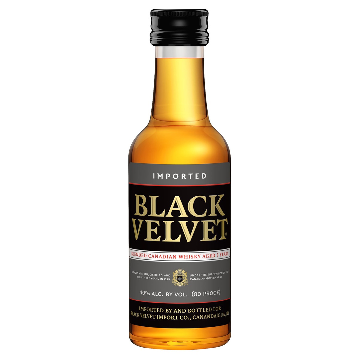 slide 1 of 1, Black Velvet Canadian Whisky, 50 ml