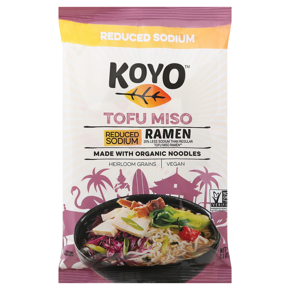 slide 1 of 1, Koyo Reduced Sodium Tofu Miso Ramen, 2 oz