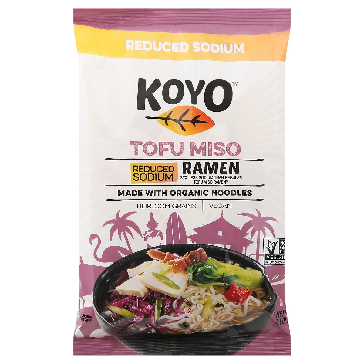 slide 8 of 14, Koyo Reduced Sodium Tofu Miso Ramen 2.1 oz, 2.1 oz