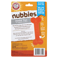 slide 3 of 5, Arm & Hammer Nubbies Classic Bone Toy, 1 ct