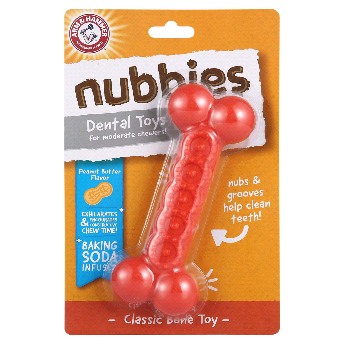 slide 1 of 5, Arm & Hammer Nubbies Classic Bone Toy, 1 ct