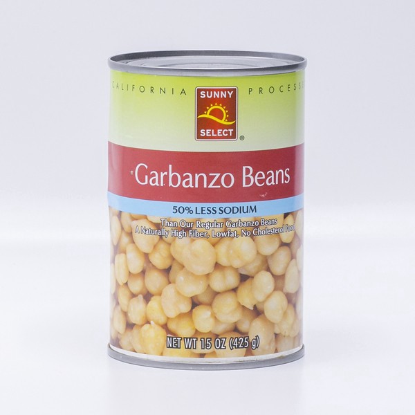 slide 1 of 1, Sunny Select, Garbanzo Beans, Low Salt, 15 oz