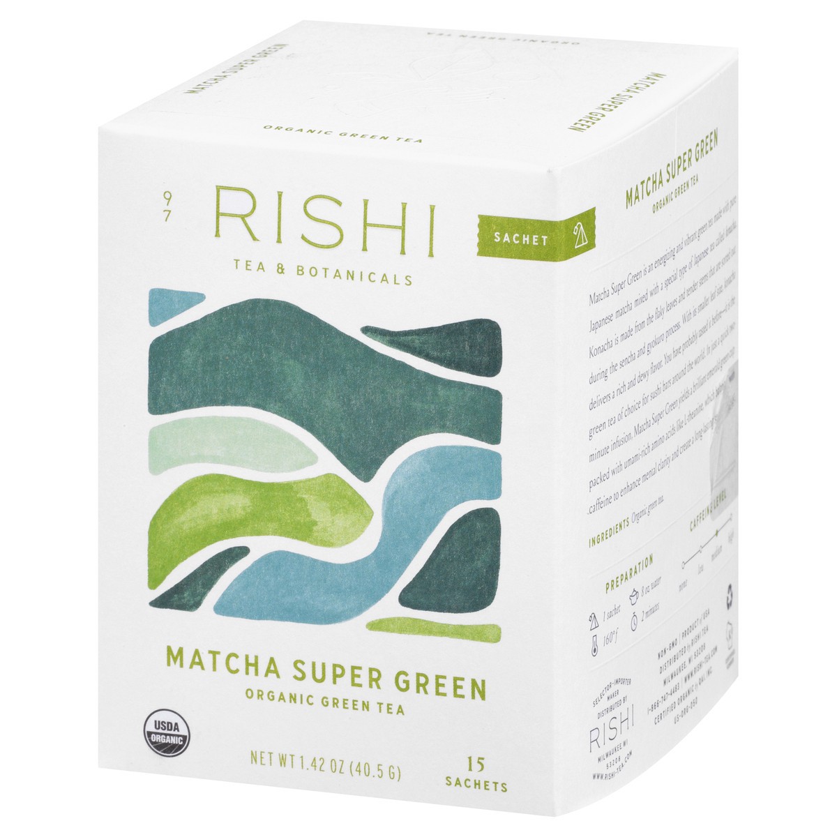 slide 5 of 9, Rishi Organic Sachets Matcha Super Green Green Tea 15 ea, 15 ct