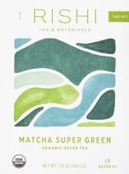 Rishi Organic Matcha Super Green Green Tea Sachets - 15 ea