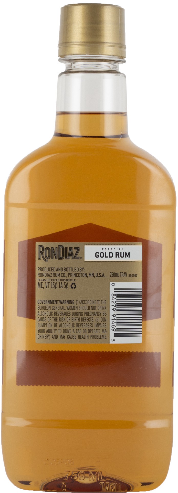 slide 2 of 2, Rondiaz Ron Diaz Gold Rum Traveler, 750 ml