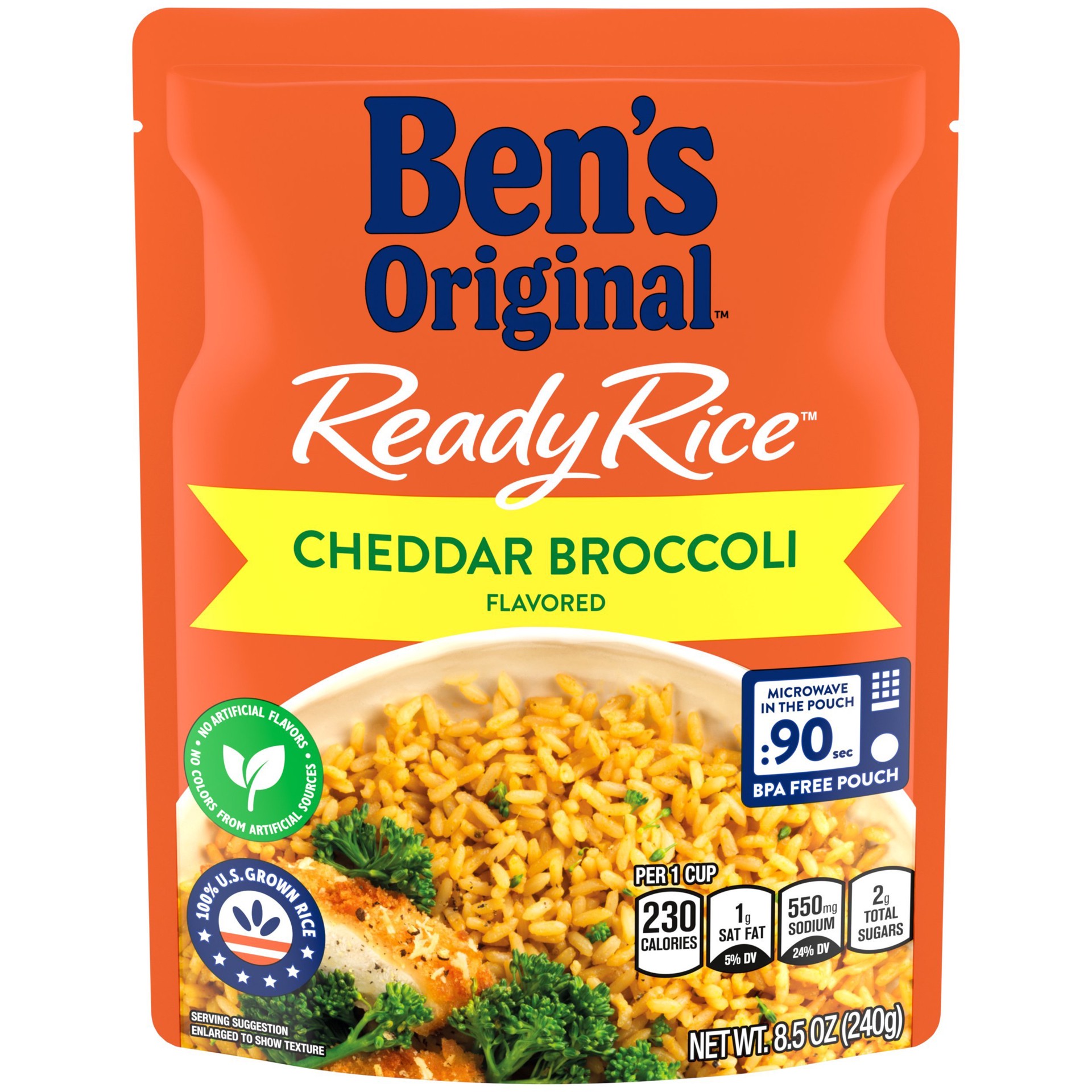 slide 1 of 13, BEN'S ORIGINAL™ READY RICE™, Cheddar & Broccoli, 8.5 oz pouch, 8.5 oz