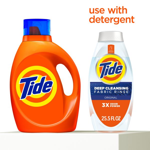slide 13 of 22, Tide Deep Cleansing Fabric Rinse with 3X Odor Power, Original Scent, 25.5 oz