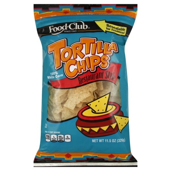 slide 1 of 1, Food Club Tortilla Chips - Resturant Style, 11.5 oz