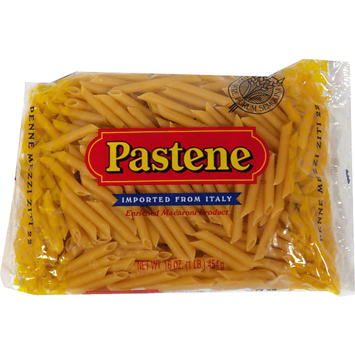 slide 2 of 2, Pastene Italian Organic Mezzi Ziti, 16 oz