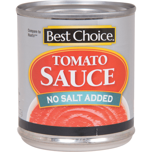 slide 1 of 1, Best Choice No Salt Added Tomato Sauce, 8 oz