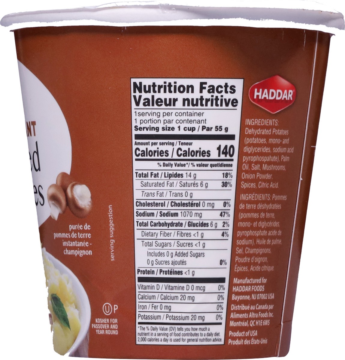 slide 5 of 9, Haddar Mushroom Inst Mashed Pot, 1.94 oz