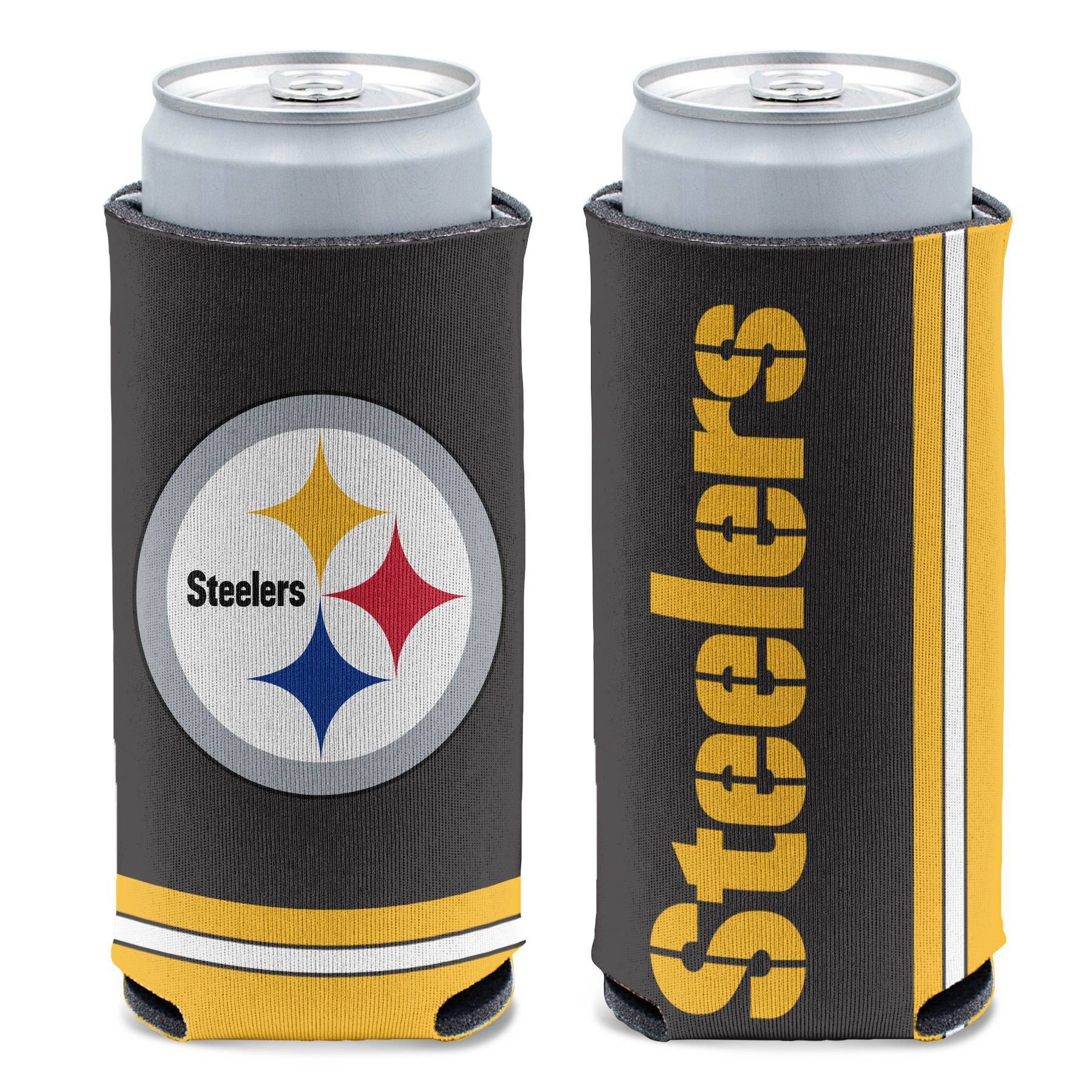 slide 1 of 1, NFL Pittsburgh Steelers Slim Can Cooler, 1 ct