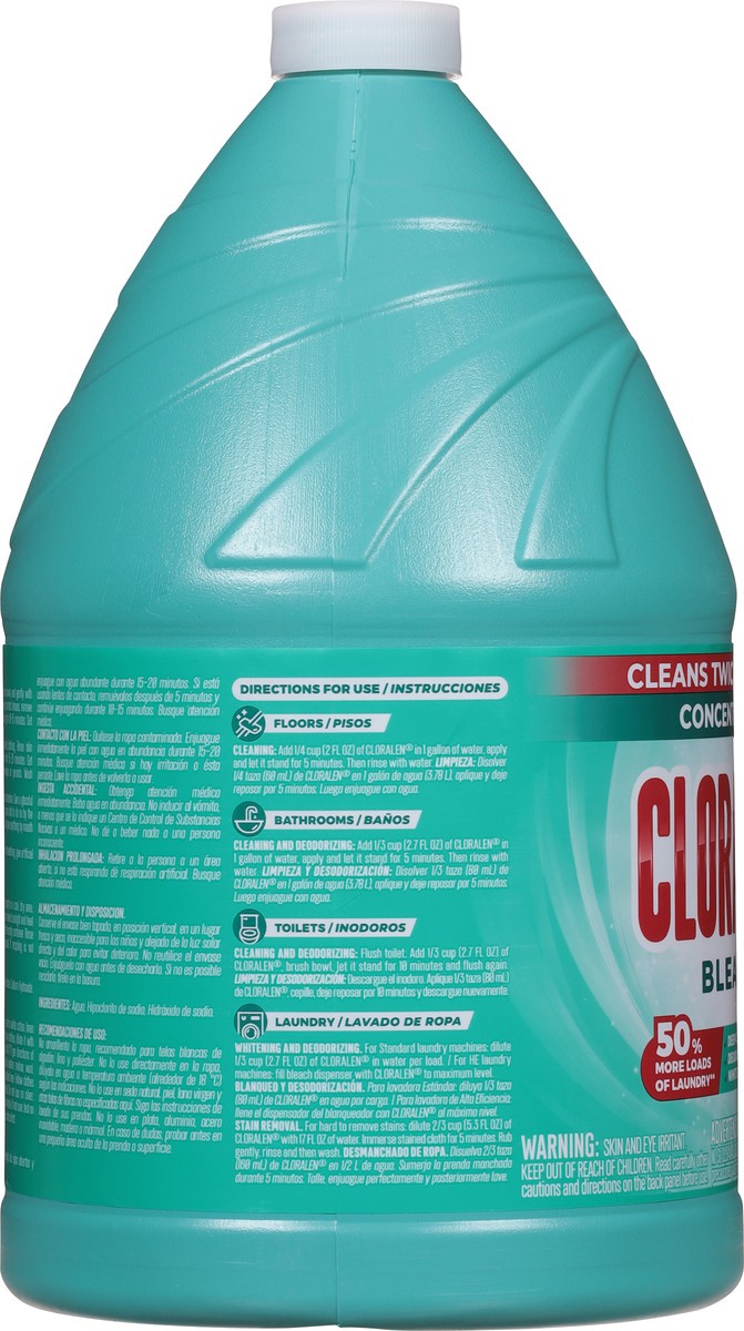slide 3 of 9, Cloralen Concentrated Bleach 121 fl oz, 121 fl oz