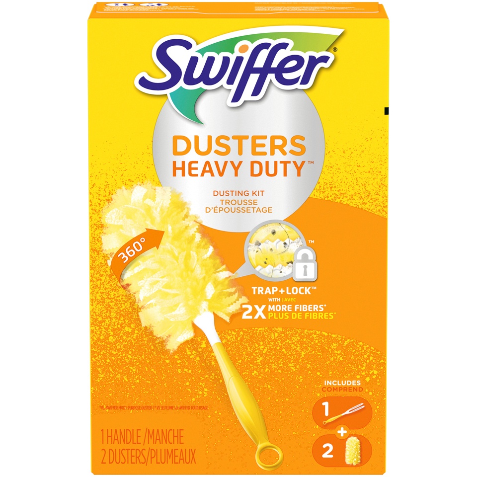 slide 1 of 3, Swiffer 360 Duster Kit, 2 ct