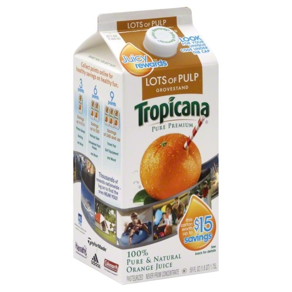 slide 1 of 1, Tropicana Pure Premlots Of Pulp, 1 ct