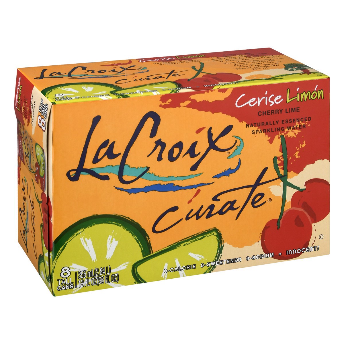 slide 9 of 17, La Croix Cherry Lime Sparkling Water 8 cans 12 fl oz ea, 8 ct