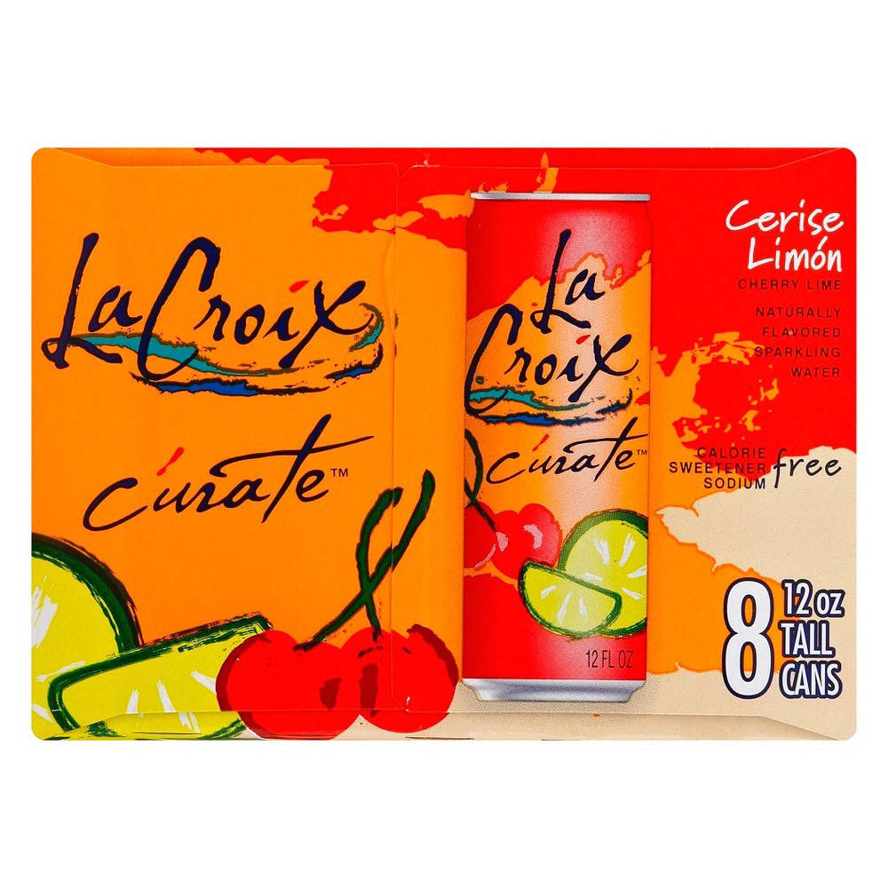 slide 11 of 17, La Croix Curate Cherry Lime Sparkling Water, 8 ct