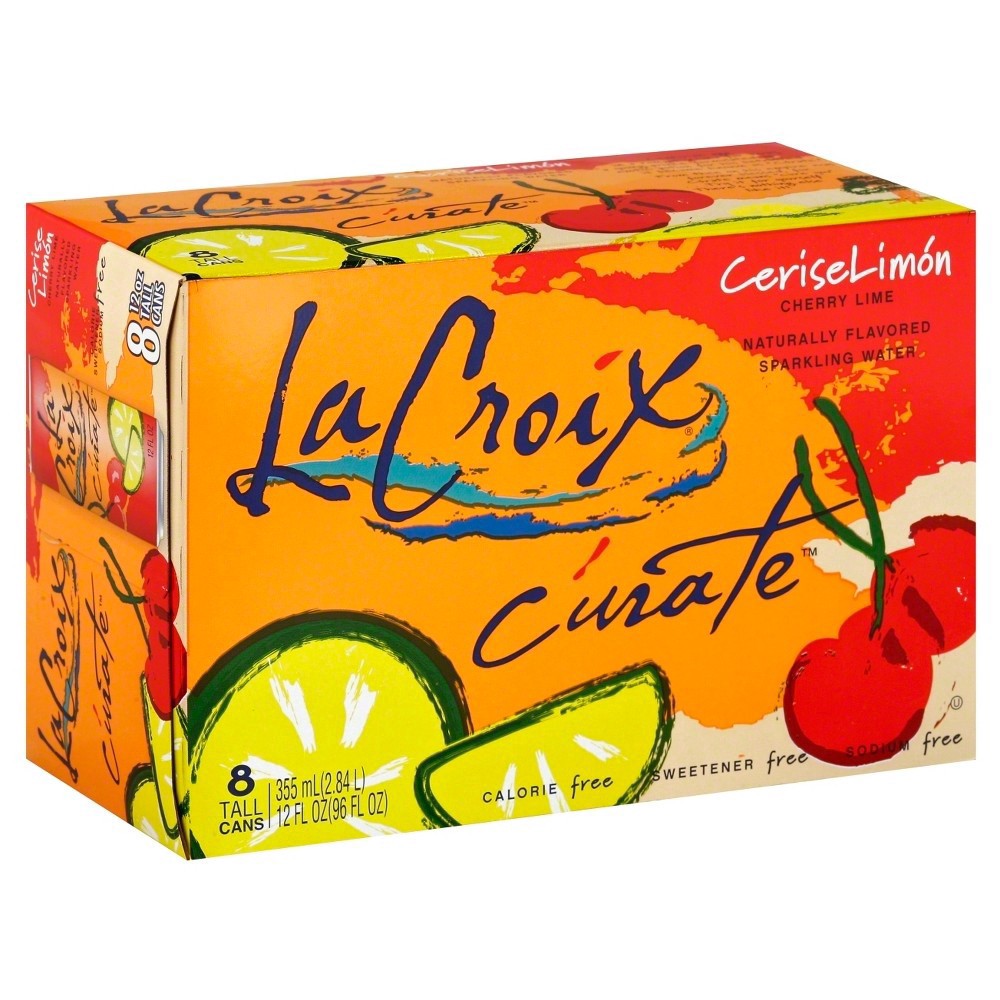 slide 3 of 17, La Croix Curate Cherry Lime Sparkling Water, 8 ct