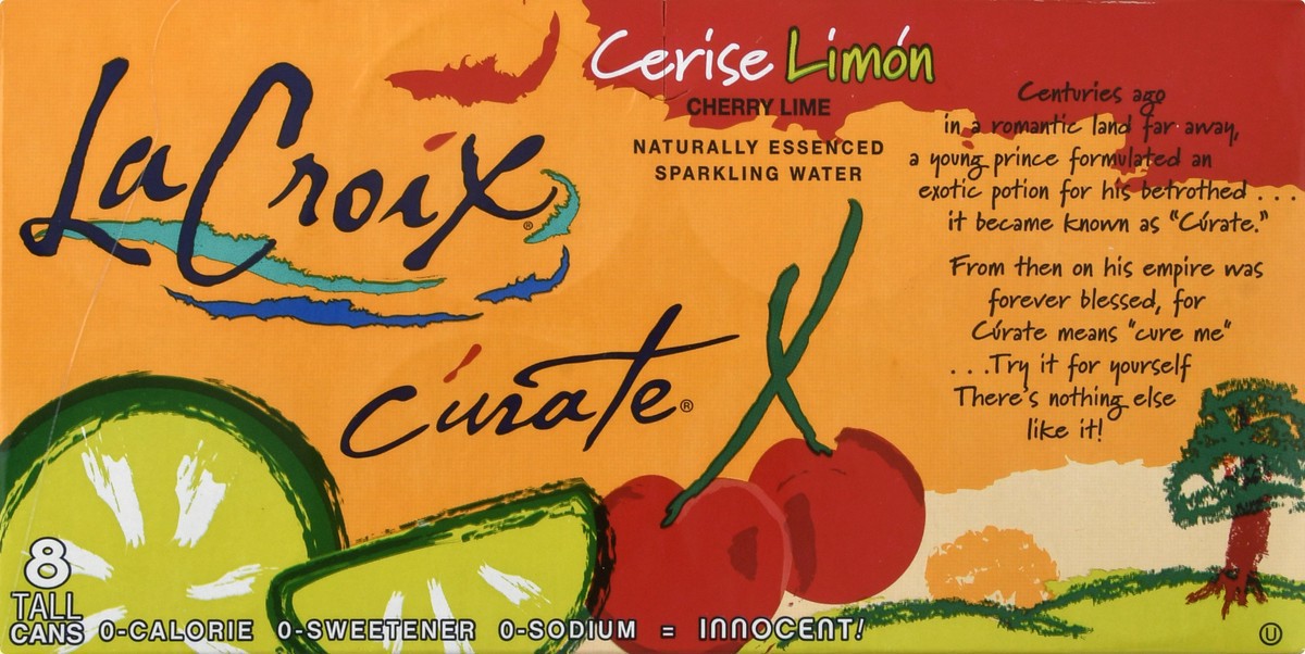 slide 4 of 17, La Croix Curate Cherry Lime Sparkling Water, 8 ct