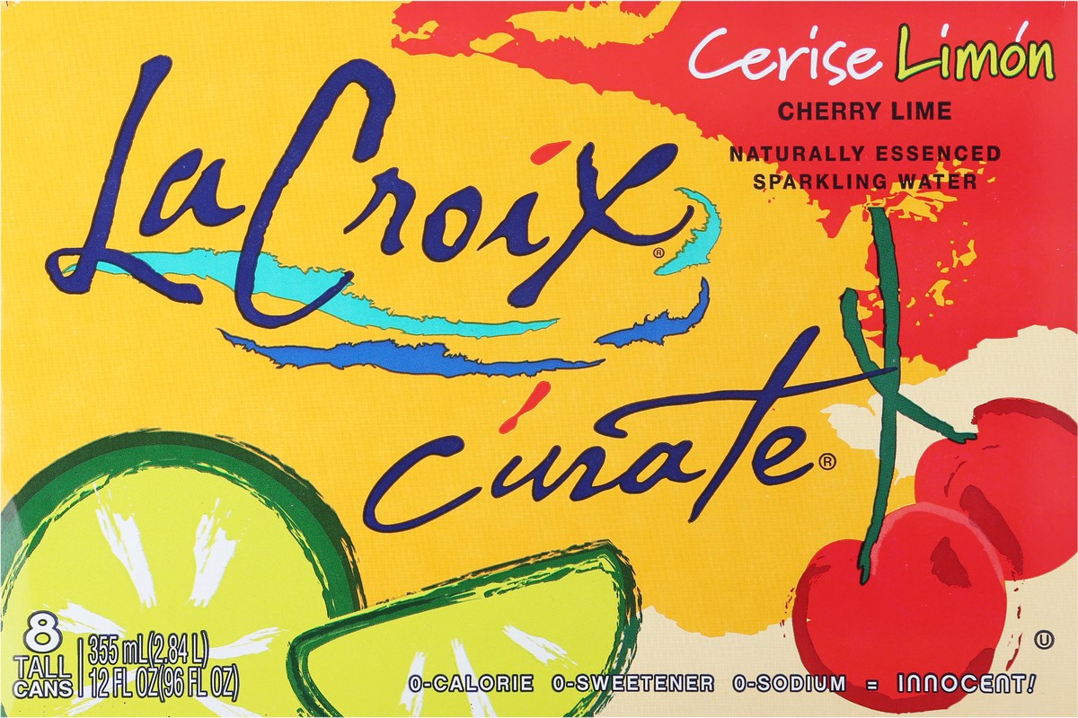 slide 1 of 17, La Croix Curate Cherry Lime Sparkling Water, 8 ct