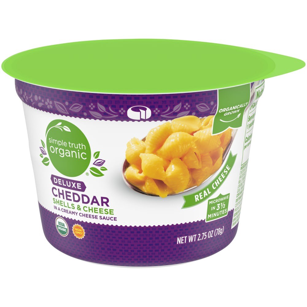 slide 1 of 4, Simple Truth Organic Shells Cheese Cup, 2.75 oz