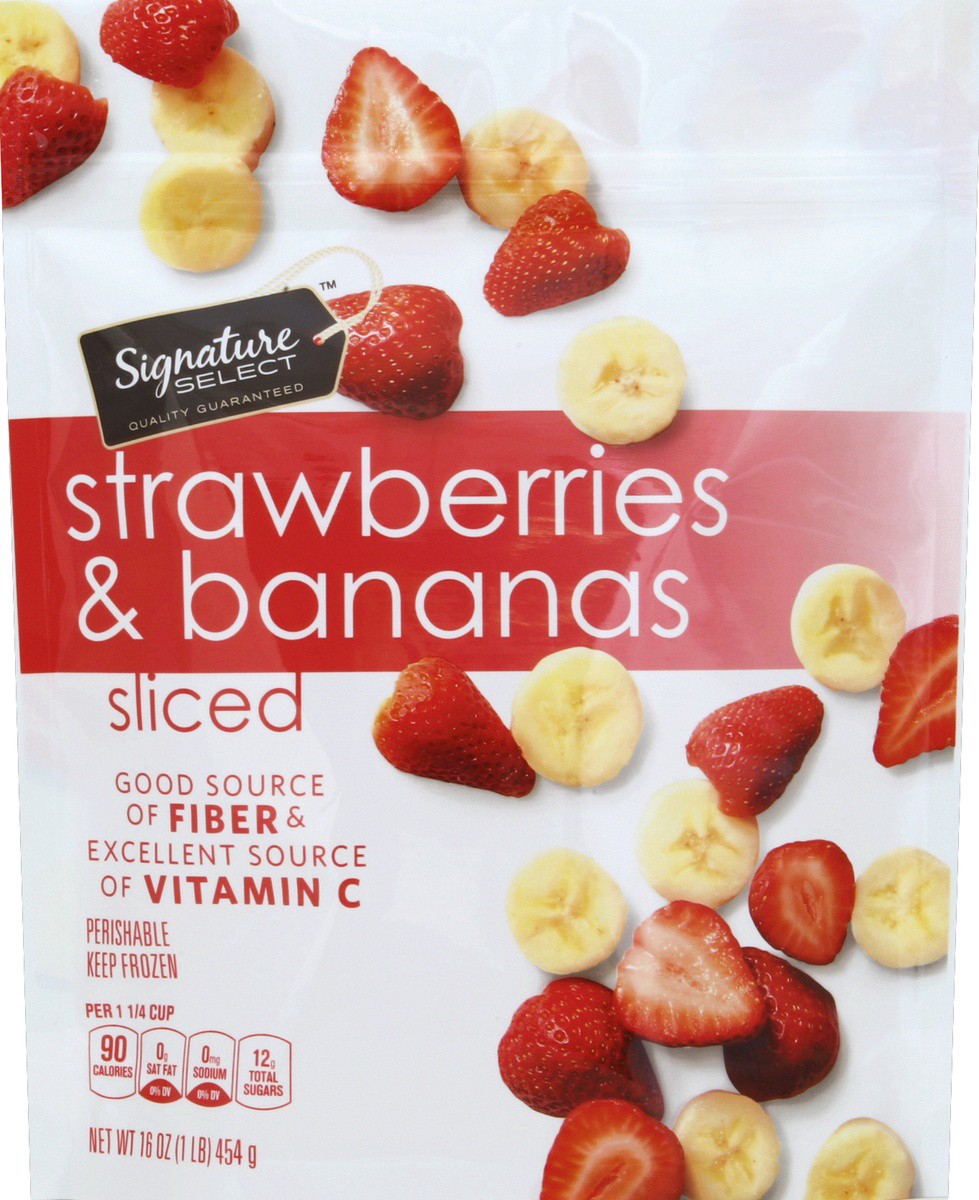 slide 2 of 2, Signature Select Strawberries & Bananas 16 oz, 16 oz