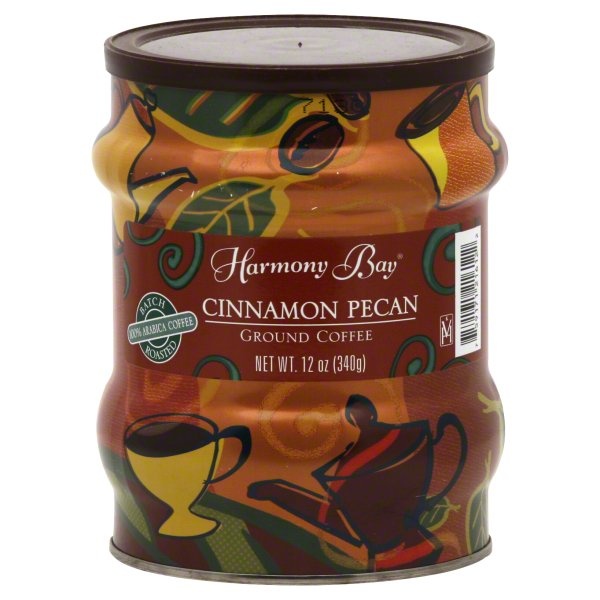 slide 1 of 1, Harmony Bay Ground Coffee - Cinnamon Pecan, 12 oz