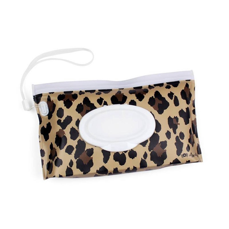 slide 1 of 4, Itzy Ritzy Take & Travel Pouch - Leopard, 1 ct