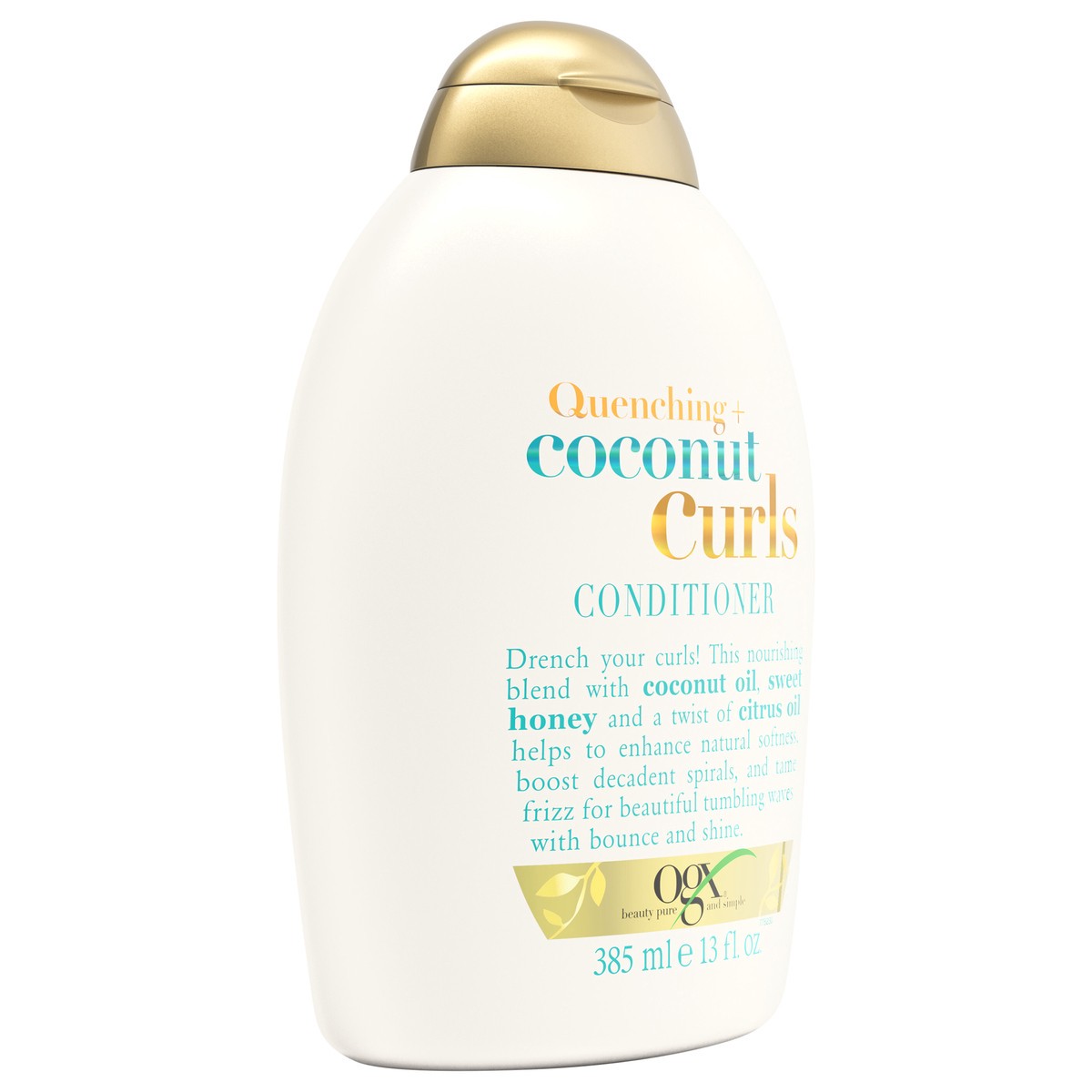 slide 2 of 5, OGX Quenching+ Coconut Curls Conditioner with Coconut Oil, Citrus Oil & Honey - 13 fl oz, 13 fl oz