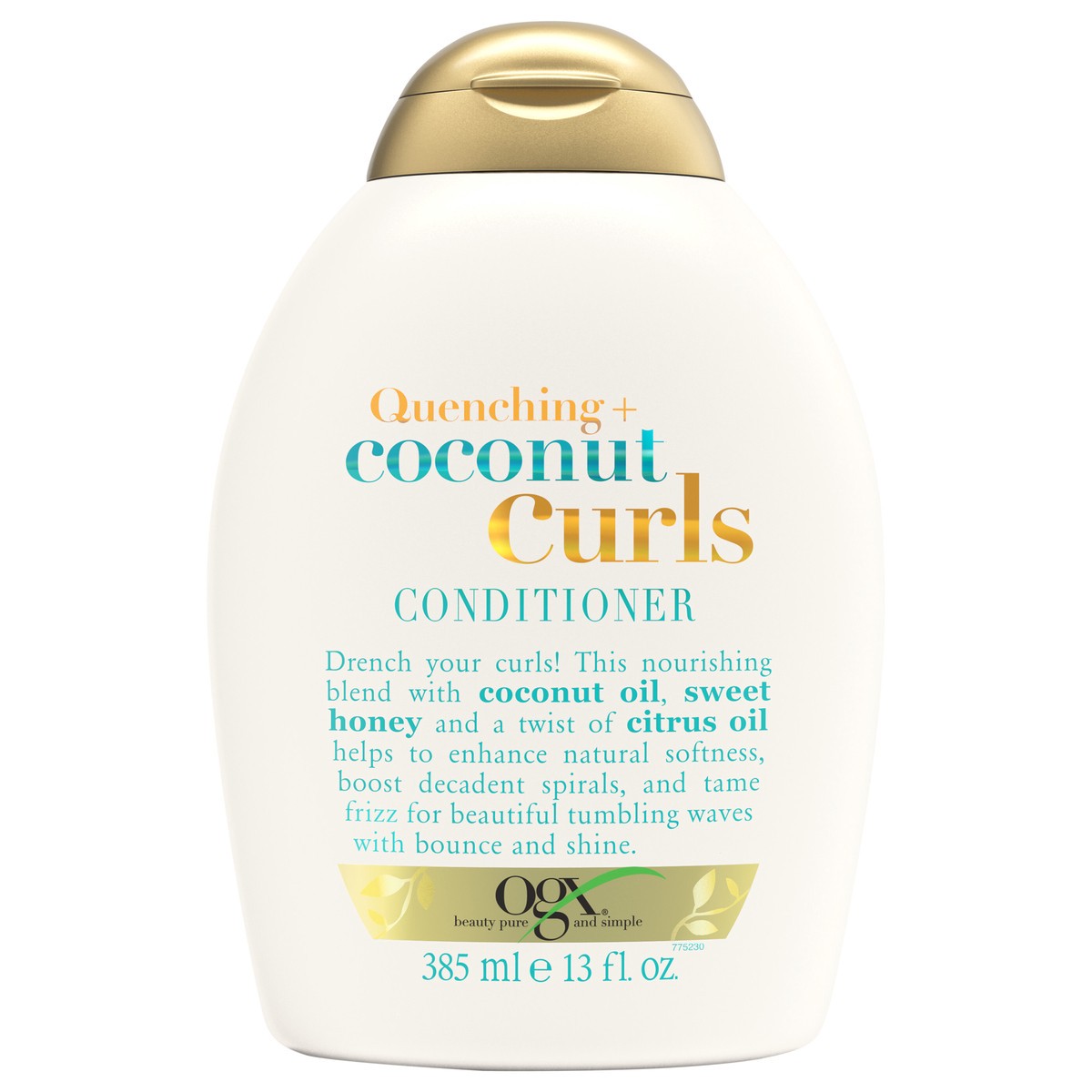 slide 1 of 5, OGX Quenching+ Coconut Curls Conditioner with Coconut Oil, Citrus Oil & Honey - 13 fl oz, 13 fl oz