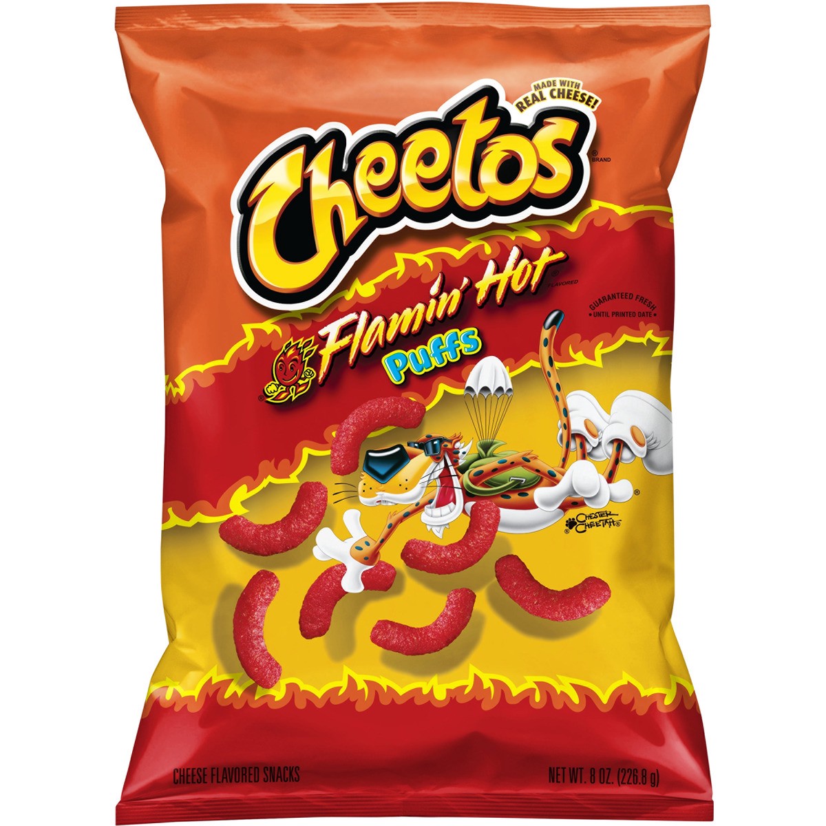 slide 1 of 32, Cheetos Flamin Hot Puffs - 8oz, 