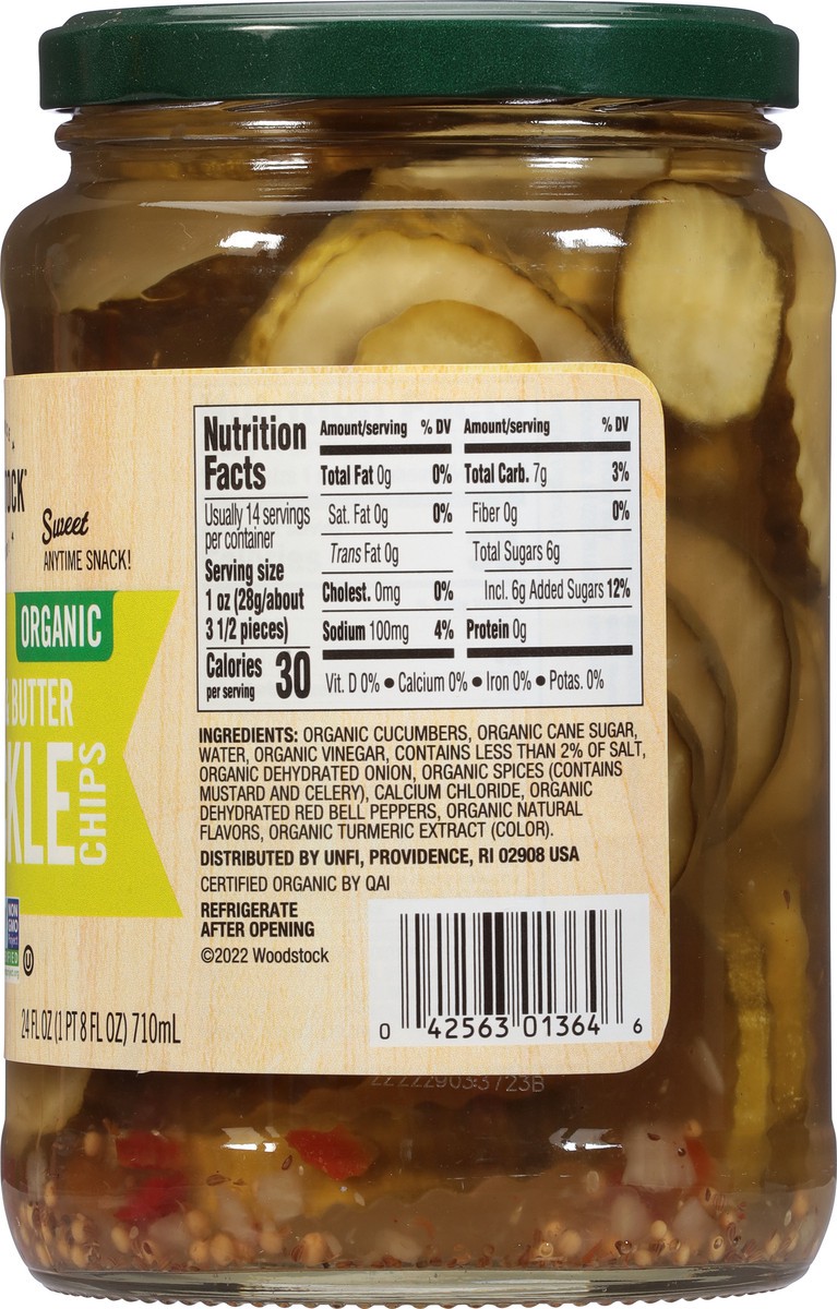 slide 4 of 9, Woodstock Organic Bread & Butter Pickle Chips 24 fl oz, 24 fl oz