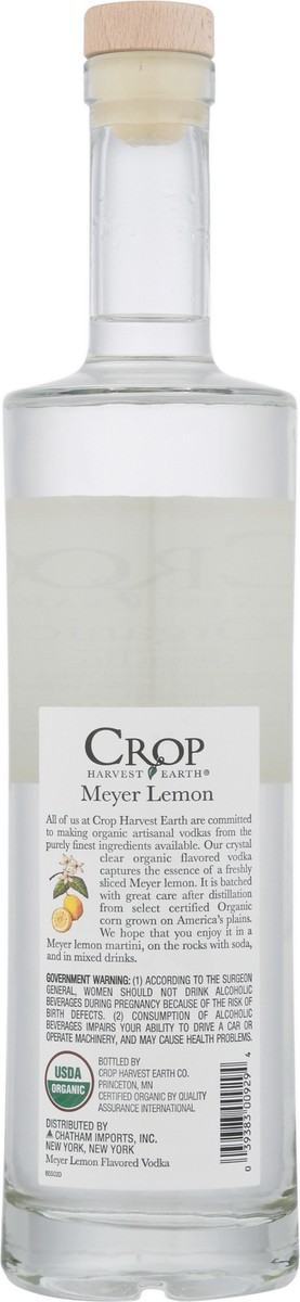 slide 8 of 11, Crop Harvest Earth Organic Meyer Lemon Vodka 750 ml, 750 ml