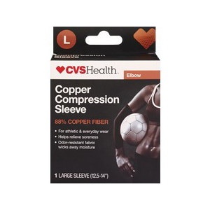 slide 1 of 1, CVS Health Copper Compression Sleeve, Large, 1 ct