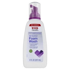 slide 1 of 1, CVS Health Oil Control Foam Face Wash, 8 Oz, 8 oz