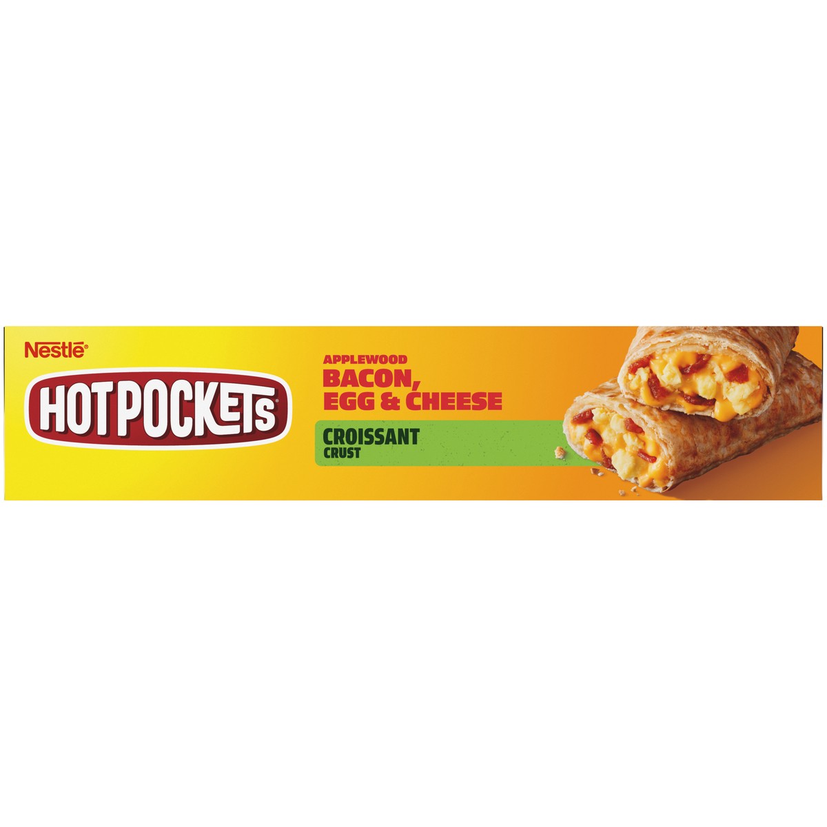 slide 4 of 9, Hot Pockets Applewood Bacon, Egg & Cheese Croissant Crust Frozen Breakfast Sandwiches, Breakfast Hot Pockets Made with Cheddar Cheese, 2 Count, 8.5 oz