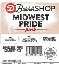 Dierbergs Butcher Shop Boneless Country Ribs