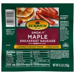 Eckrich Smok-Y Maple Breakfast Smoked Sausage Links, 8.3 oz