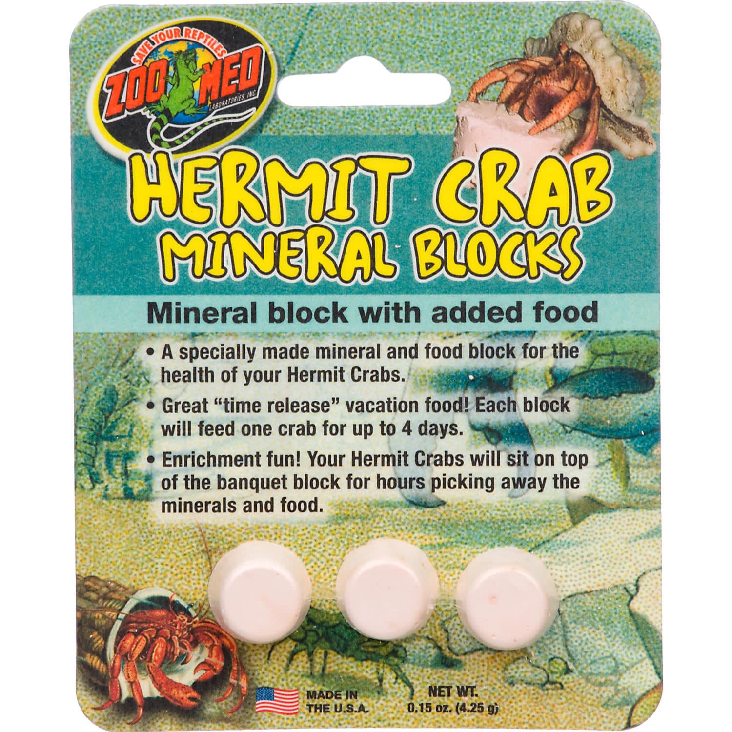 slide 1 of 1, Zoo Med Hermit Crab Mineral Blocks, 0.15 oz