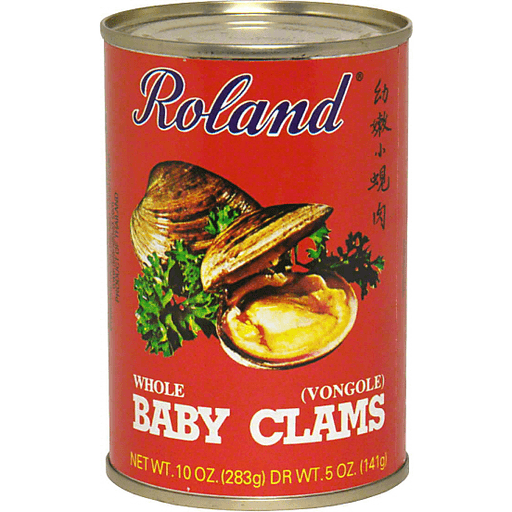 slide 1 of 1, Roland Whole Baby Clams, 10 oz