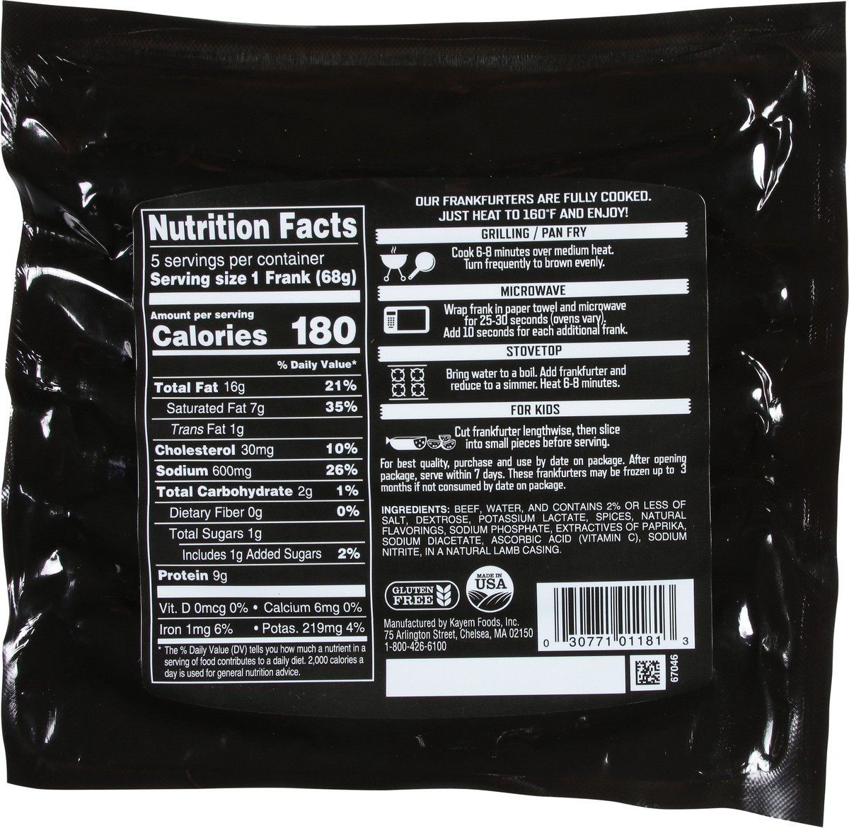 slide 7 of 12, Kayem Natural Casing Beef Frankfurters 12 oz, 12 oz