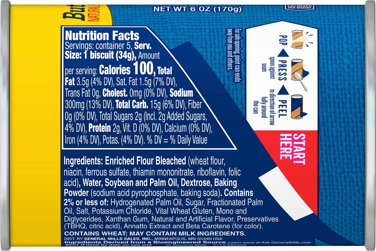 slide 4 of 11, Pillsbury Flaky Layers Butter Tastin' Biscuits, 5 ct, 5 ct