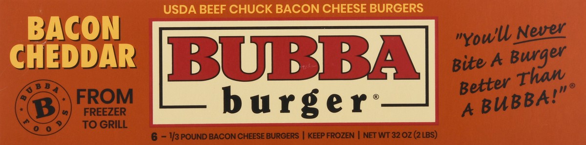 slide 8 of 9, BUBBA Burger Bacon Cheddar 2lbs. 6 Burgers, 6 ct