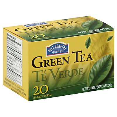 slide 1 of 1, Hill Country Fare Green Tea Bags, 20 ct
