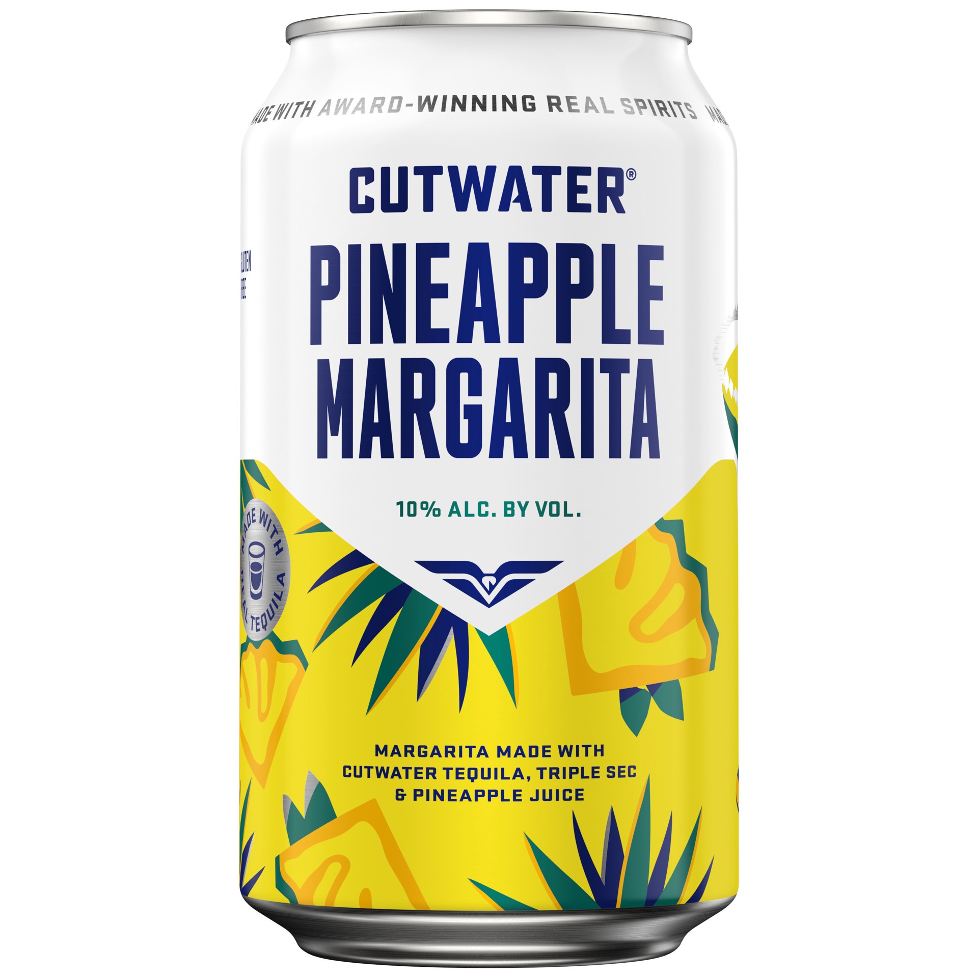 slide 3 of 3, Cutwater Spirits Tequila Pineapple Margarita, 12 fl oz Can, 355 ml