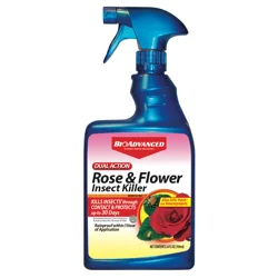 BioAdvanced Dual Action Rose and Flower Insect Killer, Ready-to-Use, 24 oz, Treats up to 34 Plants