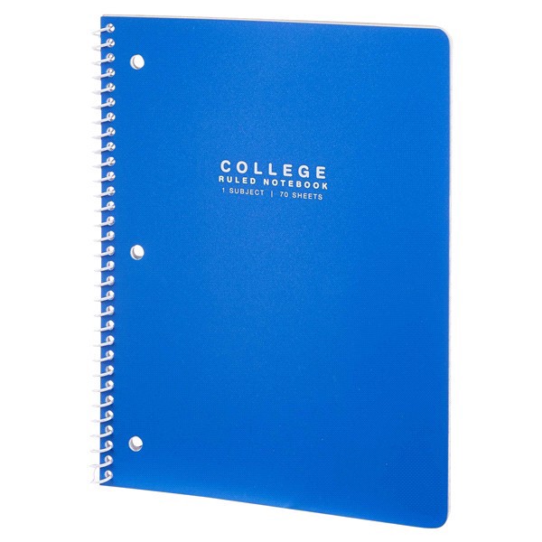 slide 8 of 29, Meijer 1 Subject Poly Cover College Ruled Notebook, 10.5"X8"  