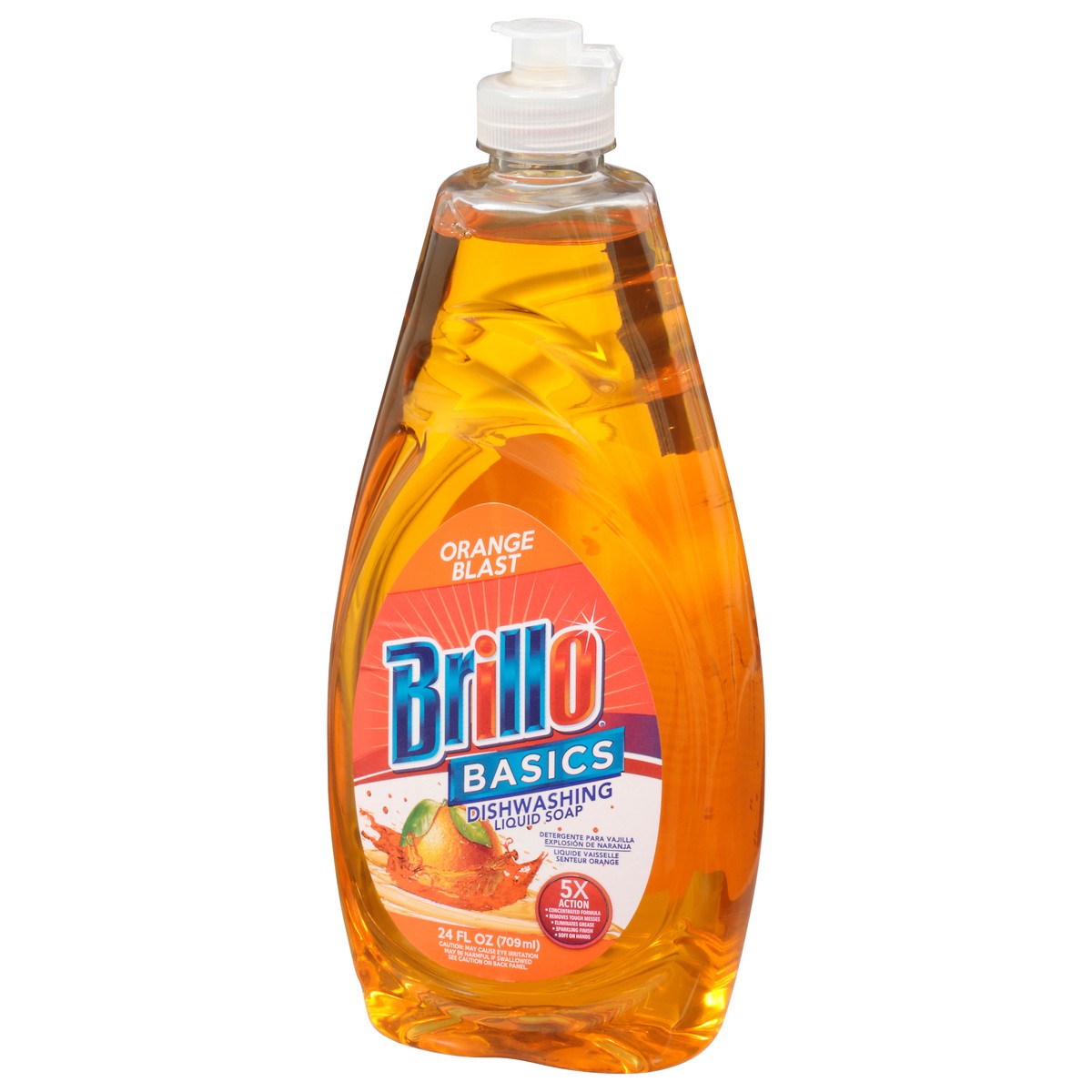 slide 3 of 9, Brillo Dish Det. Orange 12Ct/24Oz, 24 oz