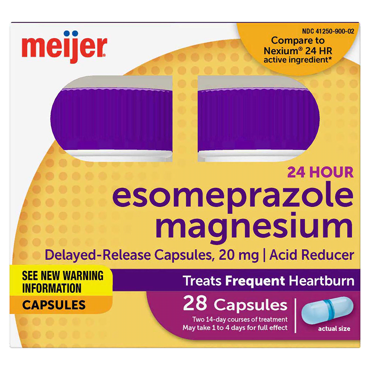 slide 1 of 3, Meijer Esomeprazole Magnesium 22 mg Capsules, 28 ct